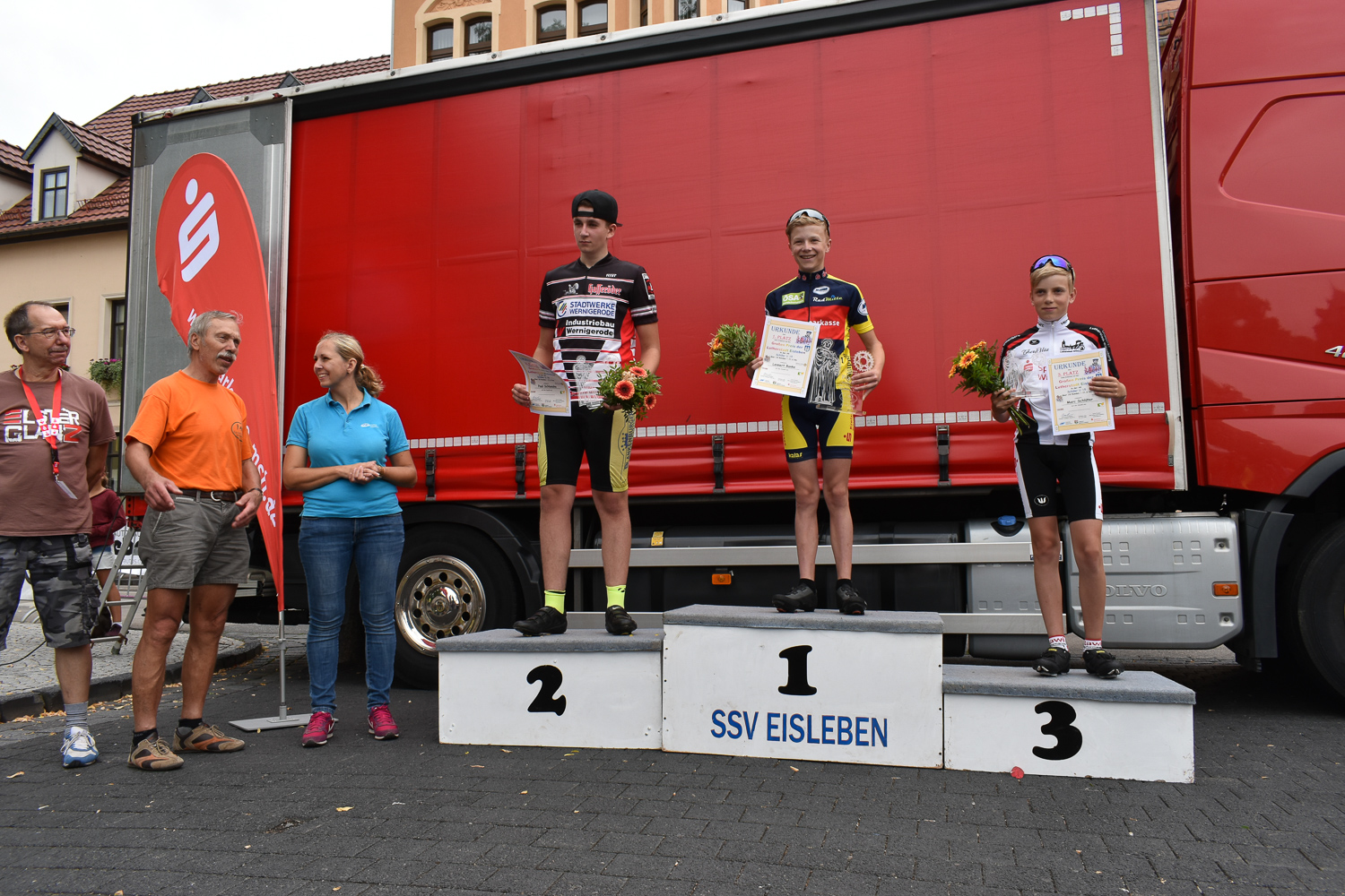 Siegerehrung U15 männlich, Lennert belegte Platz 1